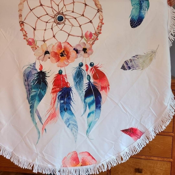 Mandala High Quality Round Beach Towel - Picture 2 of 4